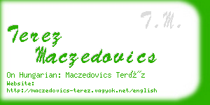 terez maczedovics business card